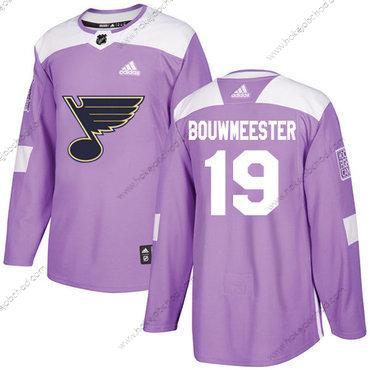 Adidas Muž St. Louis Blues #19 Jay Bouwmeester Nachový Autentické Bojuje proti rakovině Sešitý NHL Dres