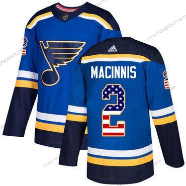 Adidas Muž St. Louis Blues #2 Al Macinnis Modrý Domácí Autentické USA Flag Sešitý NHL Dres