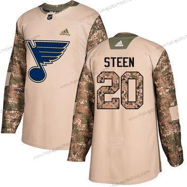 Adidas Muž St. Louis Blues #20 Alexander Steen Camo Autentické 2017 Veterans Day Sešitý NHL Dres