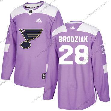 Adidas Muž St. Louis Blues #28 Kyle Brodziak Nachový Autentické Bojuje proti rakovině Sešitý NHL Dres