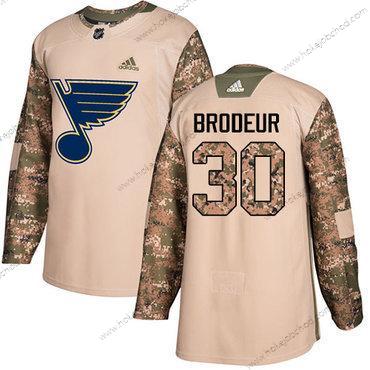 Adidas Muž St. Louis Blues #30 Martin Brodeur Camo Autentické 2017 Veterans Day Sešitý NHL Dres