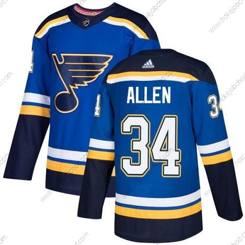 Adidas Muž St. Louis Blues #34 Jake Allen Modrý Domácí Autentické Sešitý NHL Dres