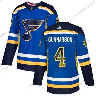 Adidas Muž St. Louis Blues #4 Carl Gunnarson Royal Modrý Černá Dres