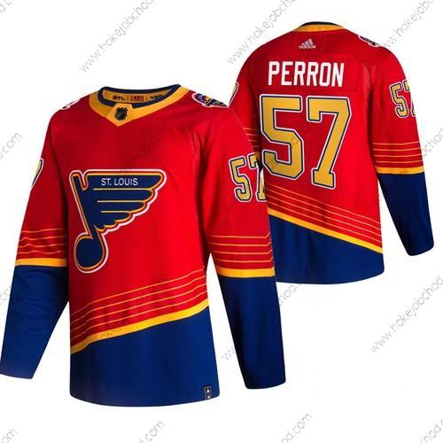 Adidas Muž St. Louis Blues #57 David Perron Červené 2020-21 Obrácený Retro Náhradní NHL Dres