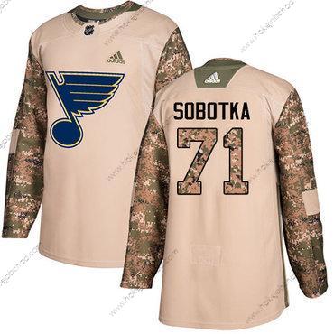 Adidas Muž St. Louis Blues #71 Vladimir Sobotka Camo Autentické 2017 Veterans Day Sešitý NHL Dres