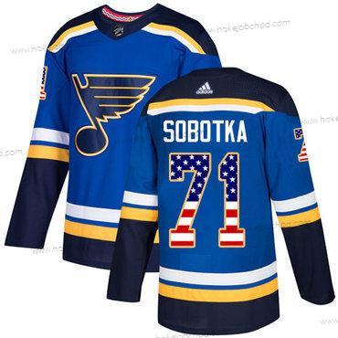 Adidas Muž St. Louis Blues #71 Vladimir Sobotka Modrý Domácí Autentické USA Flag Sešitý NHL Dres