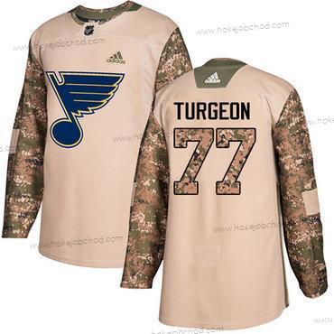 Adidas Muž St. Louis Blues #77 Pierre Turgeon Camo Autentické 2017 Veterans Day Sešitý NHL Dres