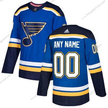 Adidas Muž St. Louis Blues Přizpůsobené Modrý 2017-2018 Hokejový Sešitý NHL Dres