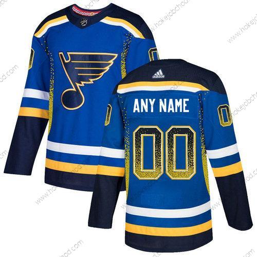 Adidas Muž St. Louis Blues Přizpůsobené Royal Modrý Černá Dres