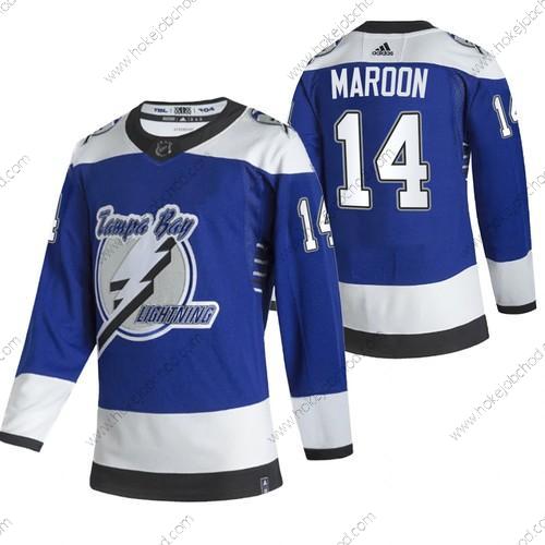 Adidas Muž Tampa Bay Lightning #14 Patrick Maroon Modrý 2020-21 Obrácený Retro Náhradní NHL Dres