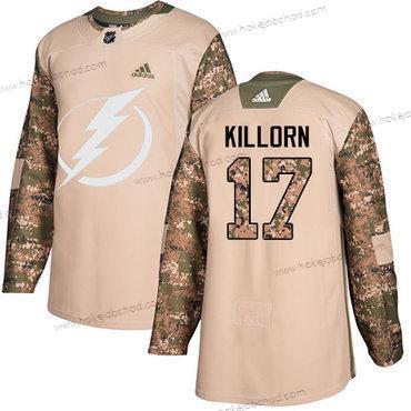 Adidas Muž Tampa Bay Lightning #17 Alex Killorn Camo Autentické 2017 Veterans Day Sešitý NHL Dres