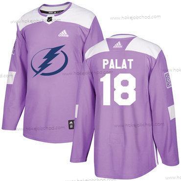 Adidas Muž Tampa Bay Lightning #18 Ondrej Palat Nachový Autentické Bojuje proti rakovině Sešitý NHL Dres