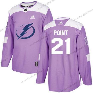 Adidas Muž Tampa Bay Lightning #21 Brayden Point Nachový Autentické Bojuje proti rakovině Sešitý NHL Dres