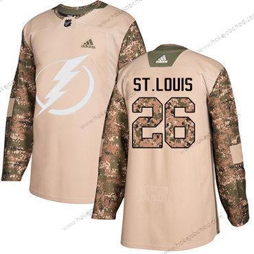 Adidas Muž Tampa Bay Lightning #26 Martin St. Louis Camo Autentické 2017 Veterans Day Sešitý NHL Dres