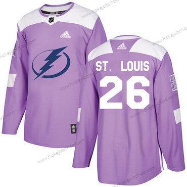 Adidas Muž Tampa Bay Lightning #26 Martin St. Louis Nachový Autentické Bojuje proti rakovině Sešitý NHL Dres