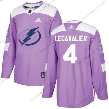 Adidas Muž Tampa Bay Lightning #4 Vincent Lecavalier Nachový Autentické Bojuje proti rakovině Sešitý NHL Dres