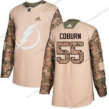 Adidas Muž Tampa Bay Lightning #55 Braydon Coburn Camo Autentické 2017 Veterans Day Sešitý NHL Dres