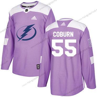 Adidas Muž Tampa Bay Lightning #55 Braydon Coburn Nachový Autentické Bojuje proti rakovině Sešitý NHL Dres