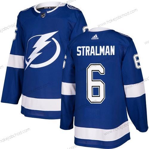 Adidas Muž Tampa Bay Lightning #6 Anton Stralman Modrý Domácí Autentické Sešitý NHL Dres