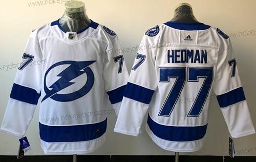 Adidas Muž Tampa Bay Lightning #77 Victor Hedman Bílý Road Autentické Sešitý NHL Dres