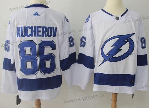 Adidas Muž Tampa Bay Lightning #86 Nikita Kucherov Bílý Road Autentické Sešitý NHL Dres