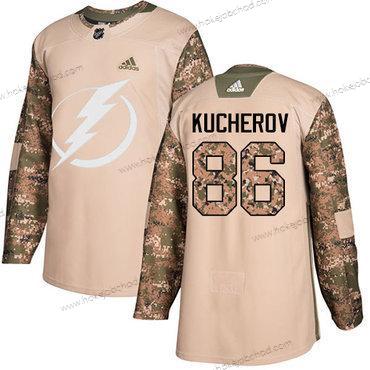 Adidas Muž Tampa Bay Lightning #86 Nikita Kucherov Camo Autentické 2017 Veterans Day Sešitý NHL Dres