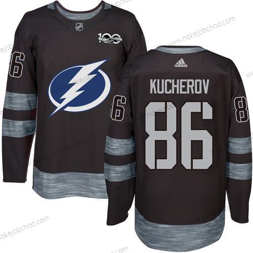 Adidas Muž Tampa Bay Lightning #86 Nikita Kucherov Černá 1917-2017 100th Výročí Sešitý NHL Dres