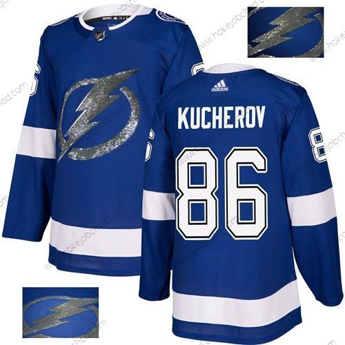 Adidas Muž Tampa Bay Lightning #86 Nikita Kucherov Modrý Domácí Autentické Zlato Sešitý NHL Dres