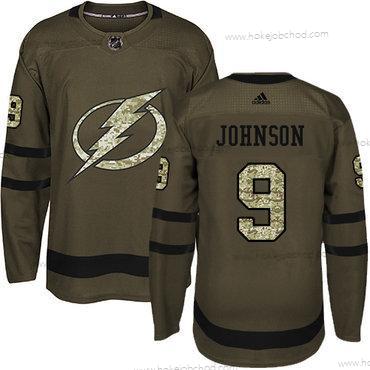 Adidas Muž Tampa Bay Lightning #9 Tyler Johnson Zelená Salute to Service Sešitý NHL Dres