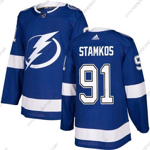 Adidas Muž Tampa Bay Lightning #91 Steven Stamkos Modrý Domácí Autentické Sešitý NHL Dres