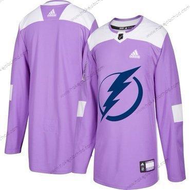 Adidas Muž Tampa Bay Lightning Přizpůsobené Nachový Růžový Hokejový Bojuje proti rakovině Tréninkový Dres