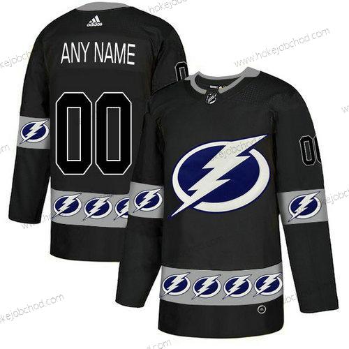 Adidas Muž Tampa Bay Lightning Přizpůsobené Tým Logos Černá Jerse