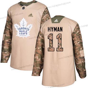 Adidas Muž Toronto Maple Leafs #11 Zach Hyman Camo Autentické 2017 Veterans Day Sešitý NHL Dres