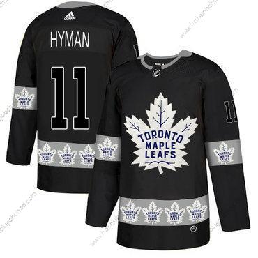 Adidas Muž Toronto Maple Leafs #11 Zach Hyman Černá Tým Logos Dres