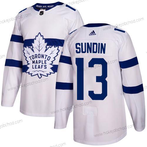 Adidas Muž Toronto Maple Leafs #13 Mats Sundin Bílý Autentické 2018 Stadium Series Sešitý NHL Dres