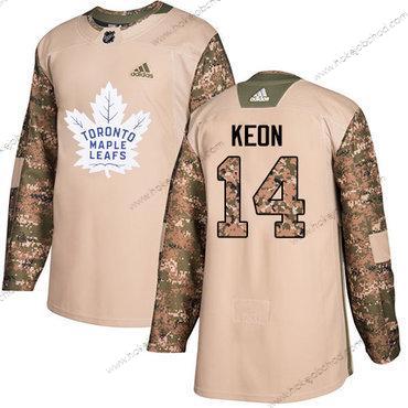 Adidas Muž Toronto Maple Leafs #14 Dave Keon Camo Autentické 2017 Veterans Day Sešitý NHL Dres