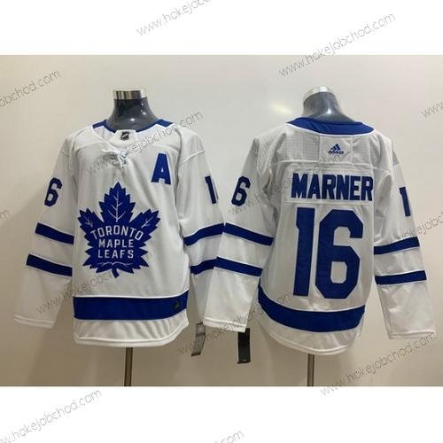 Adidas Muž Toronto Maple Leafs #16 Mitchell Marner Bílý With A Patch Sešitý NHL Dres