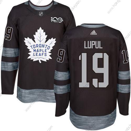 Adidas Muž Toronto Maple Leafs #19 Joffrey Lupul Černá 100th Výročí Sešitý NHL 2017 Hokejový Dres