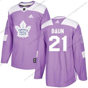 Adidas Muž Toronto Maple Leafs #21 Bobby Baun Nachový Autentické Bojuje proti rakovině Sešitý NHL Dres