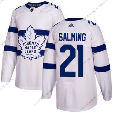 Adidas Muž Toronto Maple Leafs #21 Borje Salming Bílý Autentické 2018 Stadium Series Sešitý NHL Dres