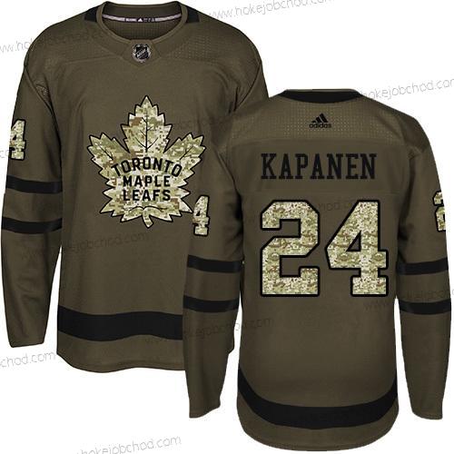 Adidas Muž Toronto Maple Leafs #24 Kasperi Kapanen Zelená Salute to Service NHL Dres