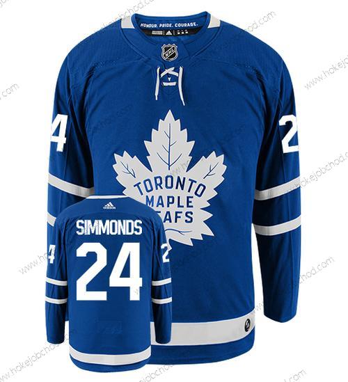 Adidas Muž Toronto Maple Leafs #24 Wayne Simmonds Modrý Bílý Autentické Domácí NHL Hokejový Dres