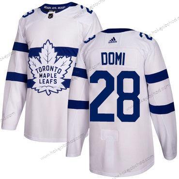 Adidas Muž Toronto Maple Leafs #28 Tie Domi Bílý Autentické 2018 Stadium Series Sešitý NHL Dres