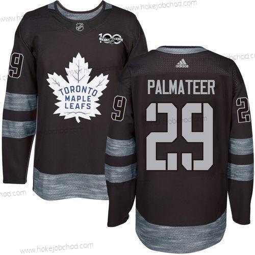 Adidas Muž Toronto Maple Leafs #29 Mike Palmateer Černá 100th Výročí Sešitý NHL 2017 Hokejový Dres