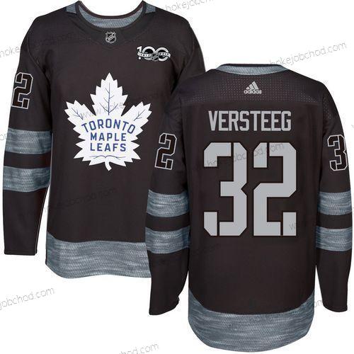 Adidas Muž Toronto Maple Leafs #32 Kris Versteeg Černá 100th Výročí Sešitý NHL 2017 Hokejový Dres