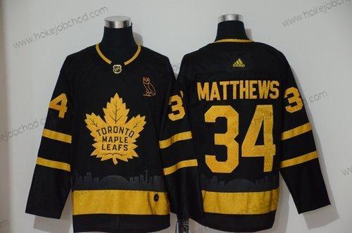 Adidas Muž Toronto Maple Leafs 34 Auston Matthews Černá Zlato Dres