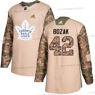 Adidas Muž Toronto Maple Leafs #42 Tyler Bozak Camo Autentické 2017 Veterans Day Sešitý NHL Dres