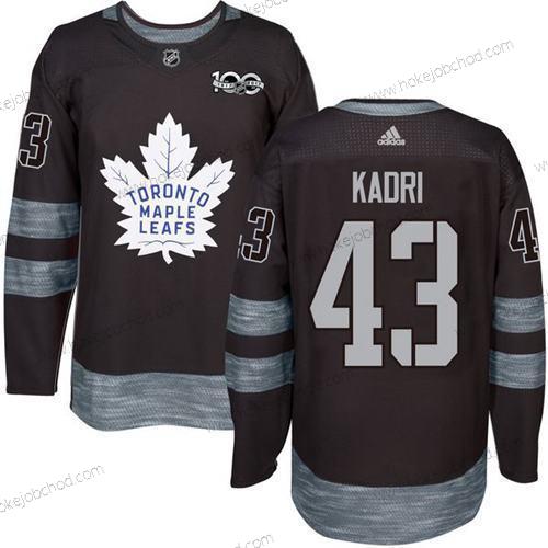 Adidas Muž Toronto Maple Leafs #43 Nazem Kadri Černá 100th Výročí Sešitý NHL 2017 Hokejový Dres