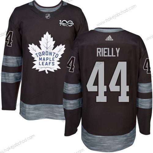 Adidas Muž Toronto Maple Leafs #44 Morgan Rielly Černá 100th Výročí Sešitý NHL 2017 Hokejový Dres