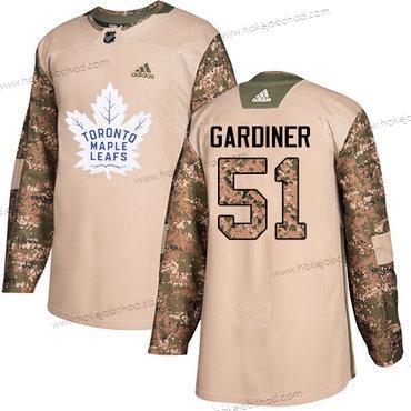 Adidas Muž Toronto Maple Leafs #51 Jake Gardiner Camo Autentické 2017 Veterans Day Sešitý NHL Dres